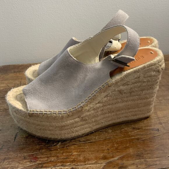 Anthropologie x Soludos Womens Seville Platform‎ Espadrille Sandals Gray 6.5 - Picture 3 of 10